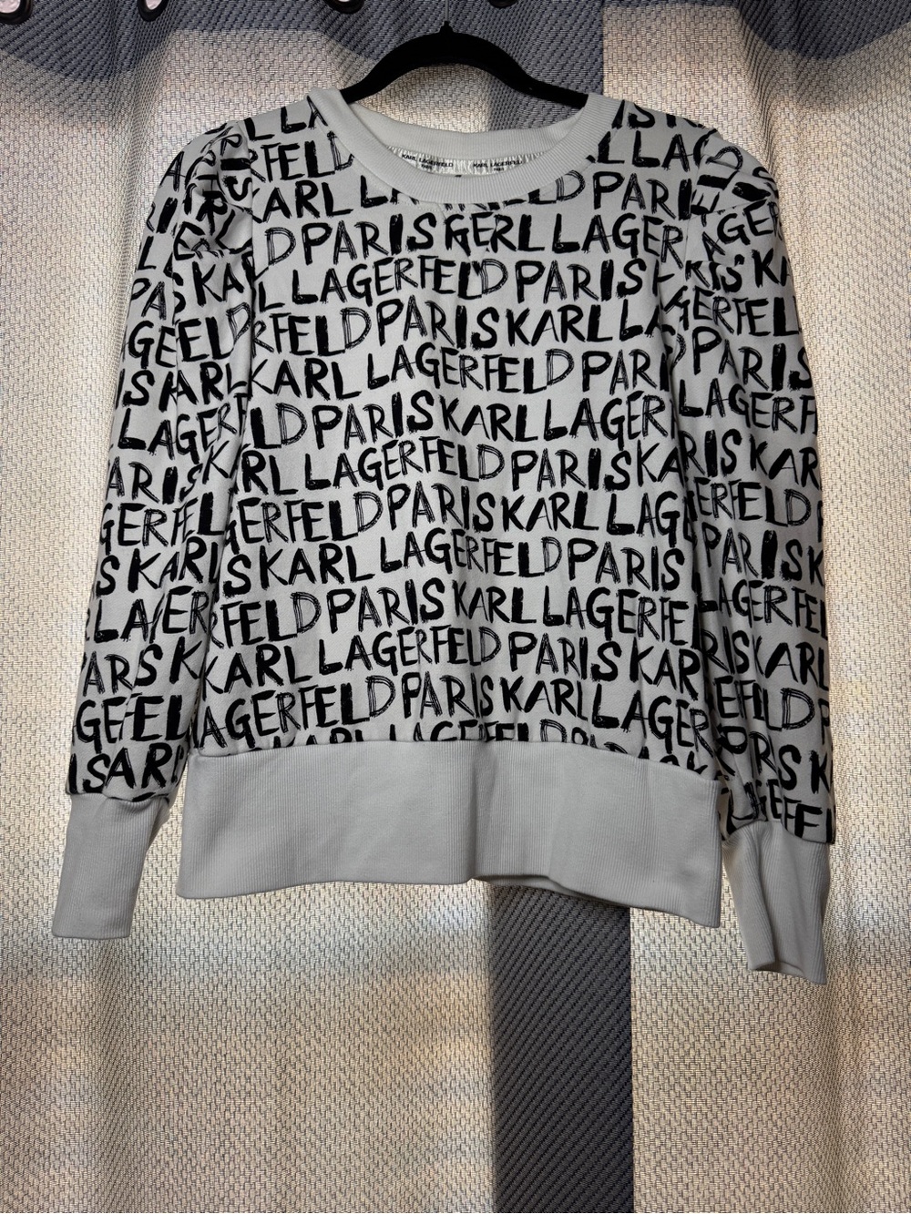 Karl Lagerfeld White Graphic Sweatshirt